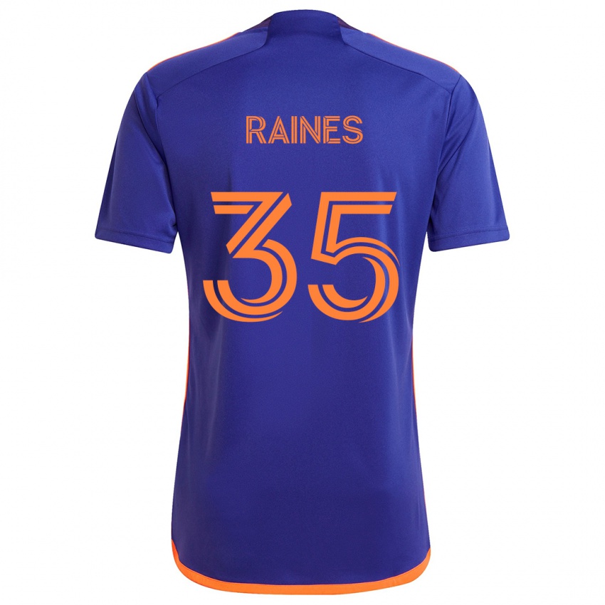 Lapset Brooklyn Raines #35 Purppura Oranssi Vieraspaita 2024/25 Lyhythihainen Paita T-Paita