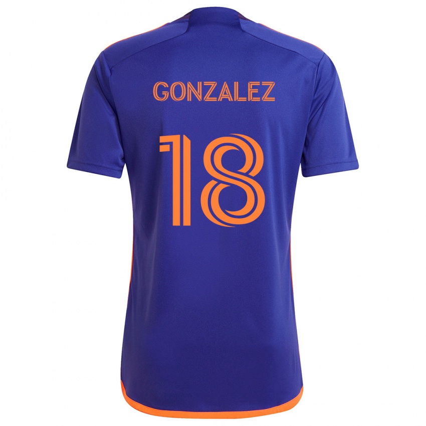 Lapset Diego Gonzalez #18 Purppura Oranssi Vieraspaita 2024/25 Lyhythihainen Paita T-Paita