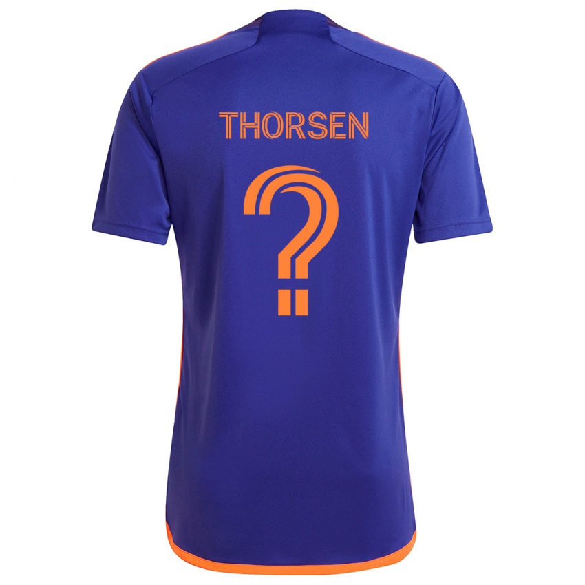 Lapset Liam Thorsen #0 Purppura Oranssi Vieraspaita 2024/25 Lyhythihainen Paita T-Paita