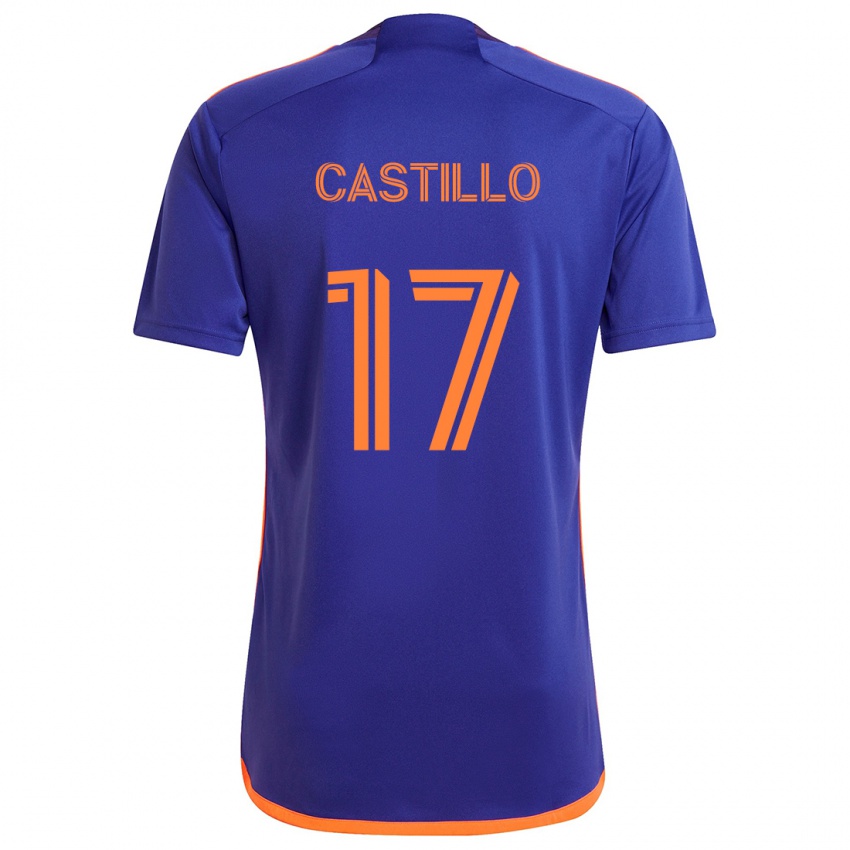 Lapset Joyner Castillo #17 Purppura Oranssi Vieraspaita 2024/25 Lyhythihainen Paita T-Paita