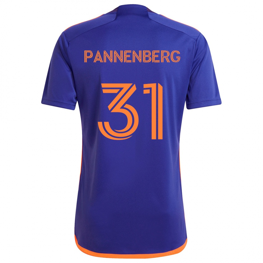 Lapset Andrew Pannenberg #31 Purppura Oranssi Vieraspaita 2024/25 Lyhythihainen Paita T-Paita