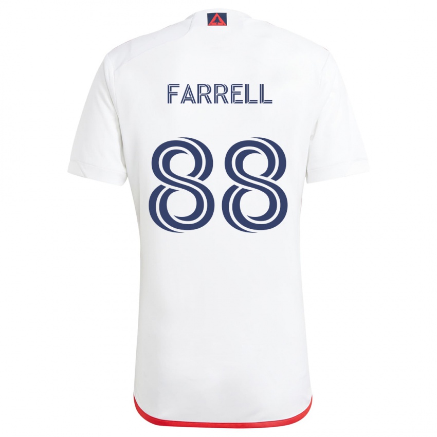 Lapset Andrew Farrell #88 Valkoinen Punainen Vieraspaita 2024/25 Lyhythihainen Paita T-Paita