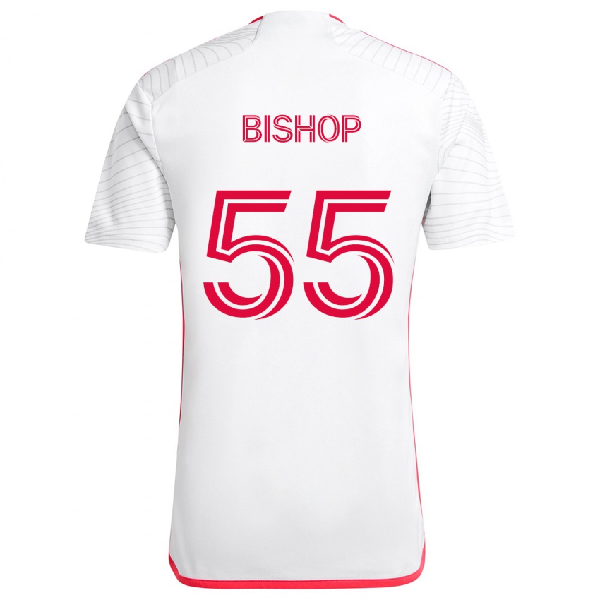 Lapset Nick Bishop #55 Valkoinen Punainen Vieraspaita 2024/25 Lyhythihainen Paita T-Paita