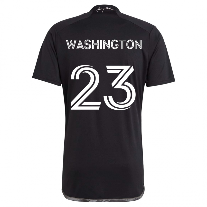 Lapset Taylor Washington #23 Musta Vieraspaita 2024/25 Lyhythihainen Paita T-Paita