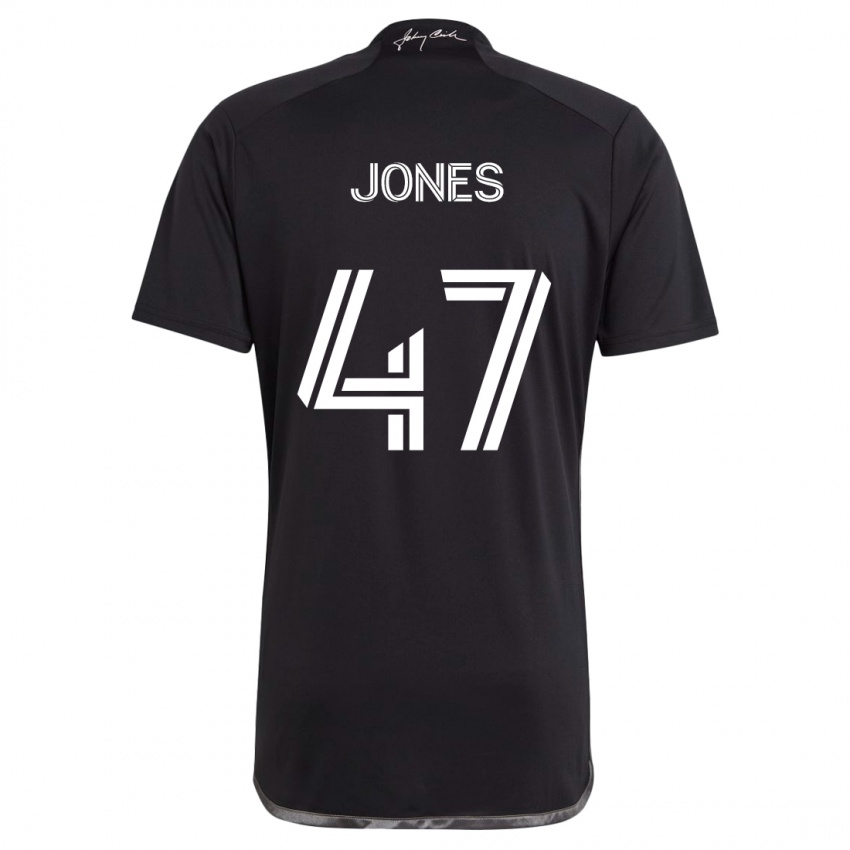 Lapset Isaiah Jones #47 Musta Vieraspaita 2024/25 Lyhythihainen Paita T-Paita