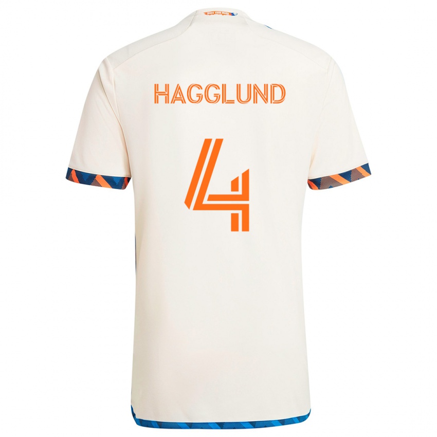 Lapset Nick Hagglund #4 Valkoinen Oranssi Vieraspaita 2024/25 Lyhythihainen Paita T-Paita