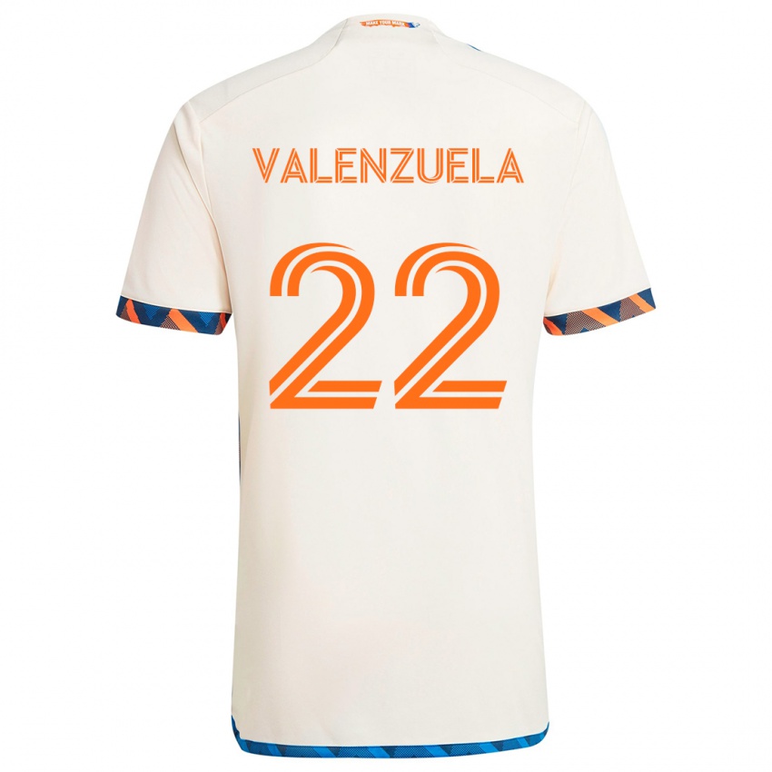 Lapset Gerardo Valenzuela #22 Valkoinen Oranssi Vieraspaita 2024/25 Lyhythihainen Paita T-Paita