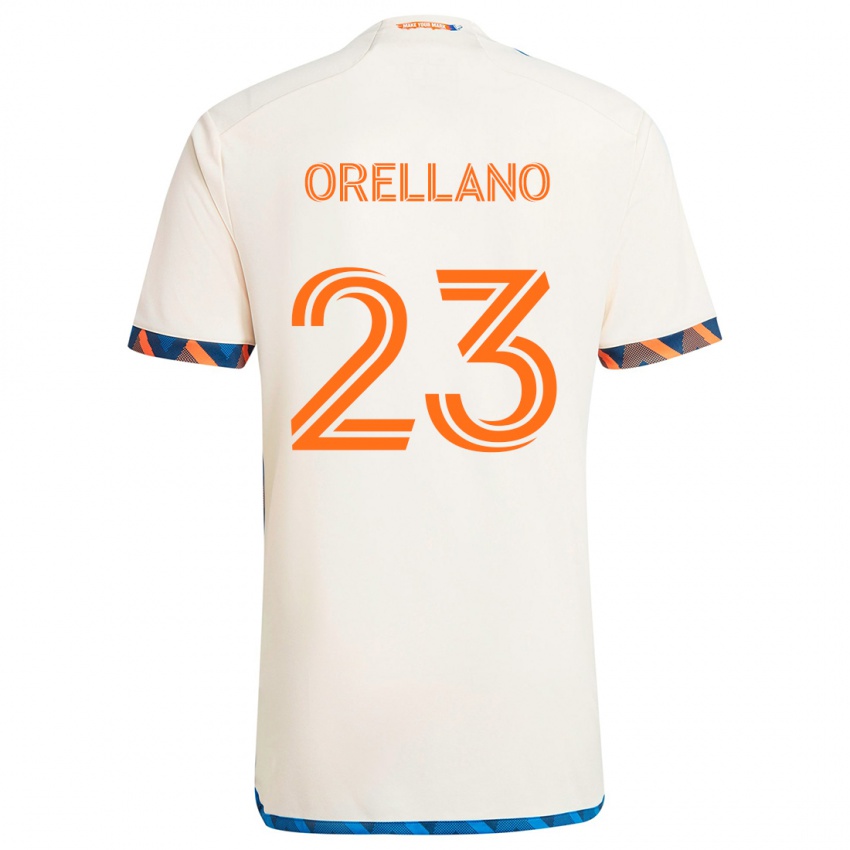 Lapset Luca Orellano #23 Valkoinen Oranssi Vieraspaita 2024/25 Lyhythihainen Paita T-Paita