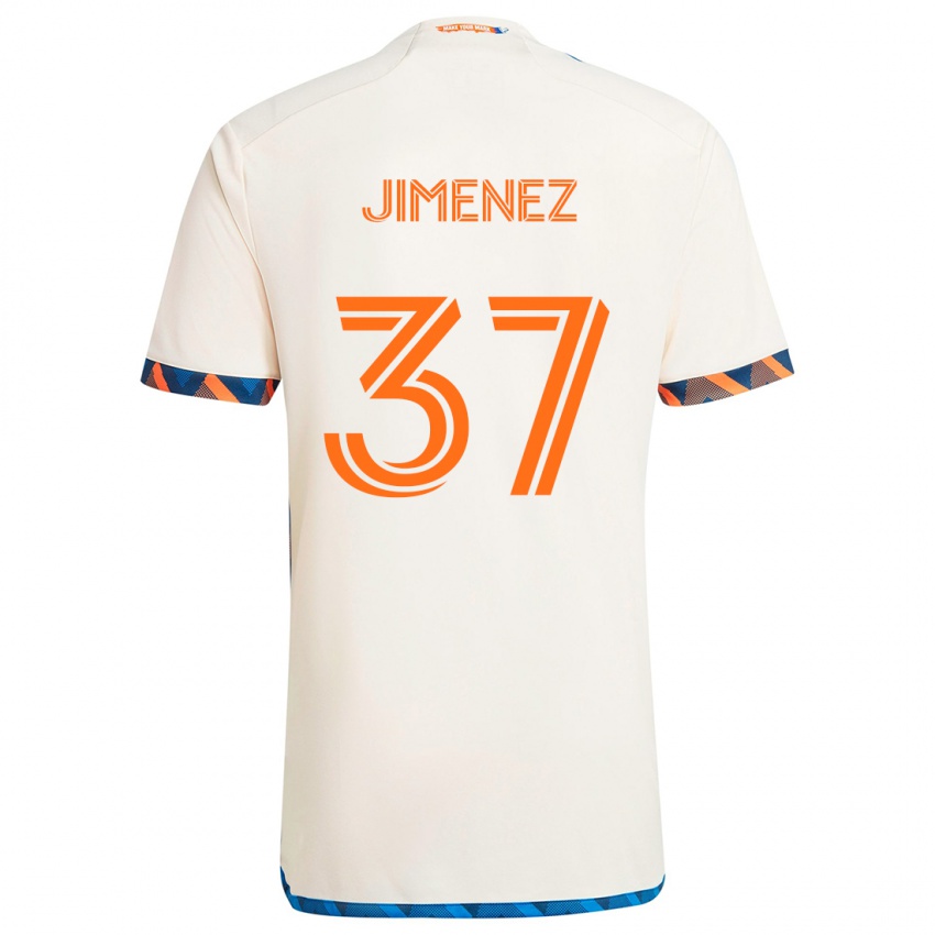 Lapset Stiven Jimenez #37 Valkoinen Oranssi Vieraspaita 2024/25 Lyhythihainen Paita T-Paita