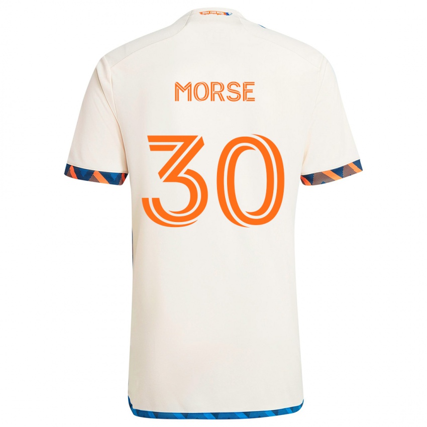 Lapset Hunter Morse #30 Valkoinen Oranssi Vieraspaita 2024/25 Lyhythihainen Paita T-Paita