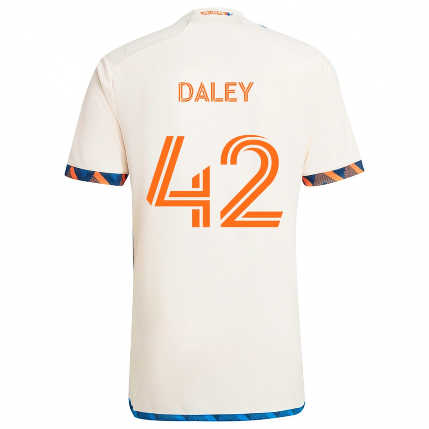 Lapset Amir Daley #42 Valkoinen Oranssi Vieraspaita 2024/25 Lyhythihainen Paita T-Paita