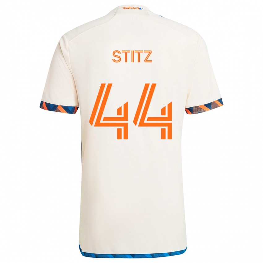 Lapset Ben Stitz #44 Valkoinen Oranssi Vieraspaita 2024/25 Lyhythihainen Paita T-Paita