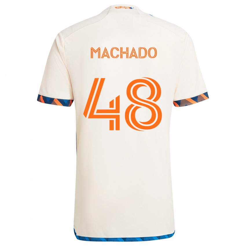 Lapset Juan Machado #48 Valkoinen Oranssi Vieraspaita 2024/25 Lyhythihainen Paita T-Paita