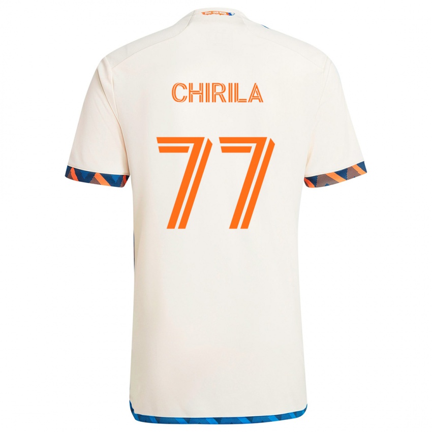 Lapset Stefan Chirila #77 Valkoinen Oranssi Vieraspaita 2024/25 Lyhythihainen Paita T-Paita