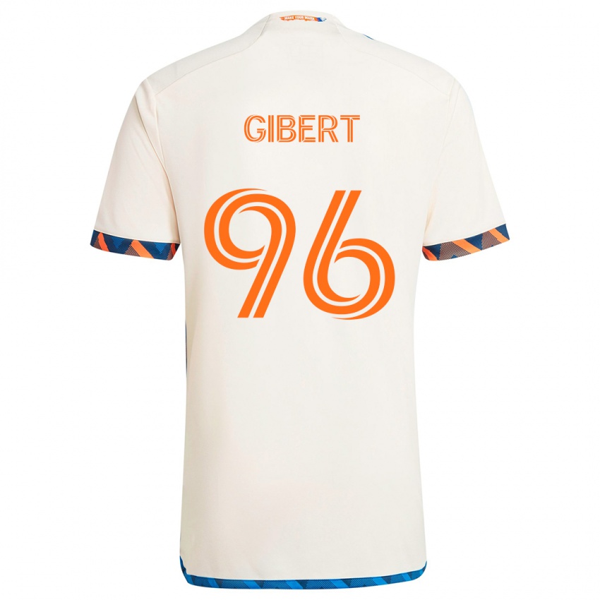 Lapset Gaël Gibert #96 Valkoinen Oranssi Vieraspaita 2024/25 Lyhythihainen Paita T-Paita