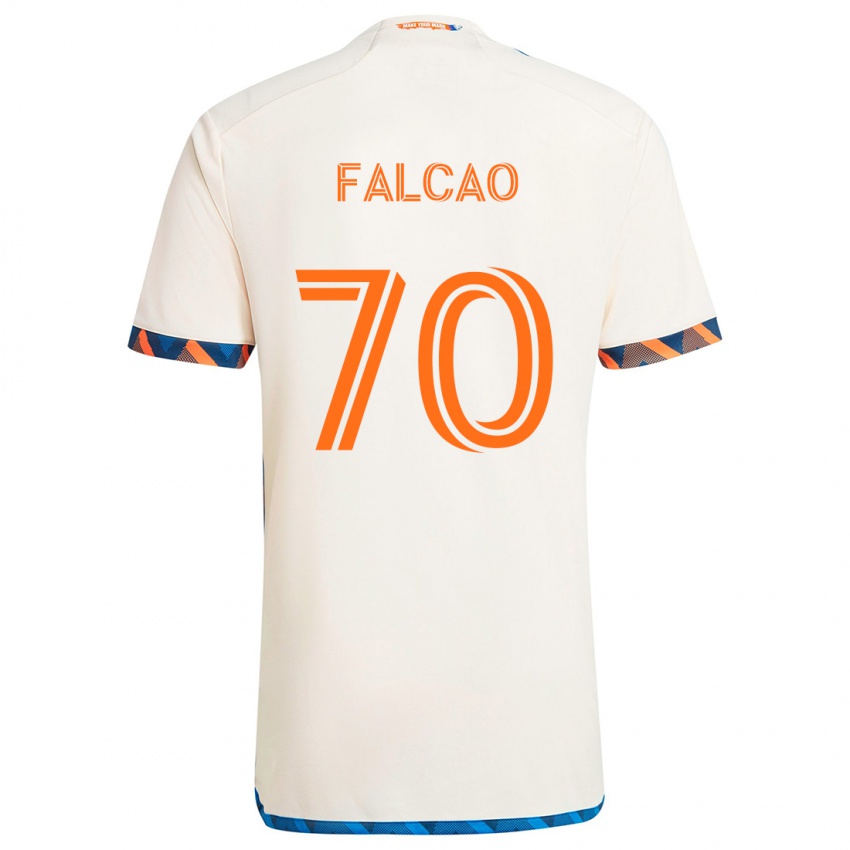 Lapset Kiano Falcao #70 Valkoinen Oranssi Vieraspaita 2024/25 Lyhythihainen Paita T-Paita