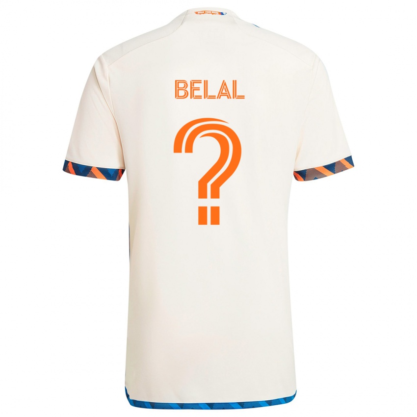 Lapset Ryan Belal #0 Valkoinen Oranssi Vieraspaita 2024/25 Lyhythihainen Paita T-Paita