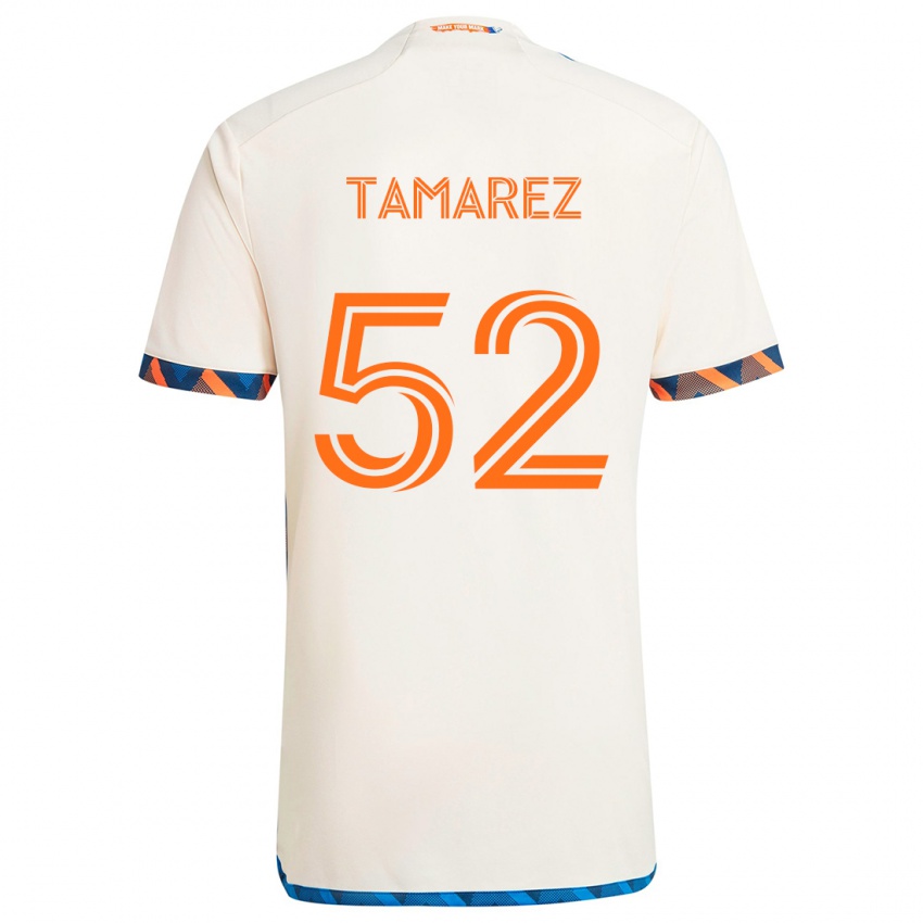 Lapset Lucas Tamarez #52 Valkoinen Oranssi Vieraspaita 2024/25 Lyhythihainen Paita T-Paita