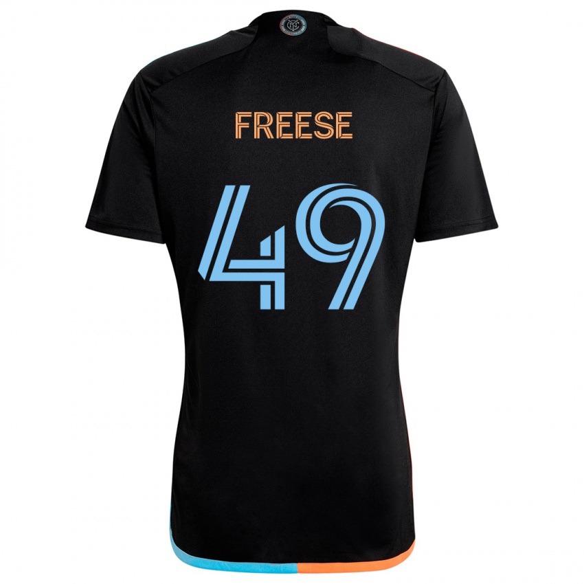 Lapset Matt Freese #49 Musta Oranssi Sininen Vieraspaita 2024/25 Lyhythihainen Paita T-Paita