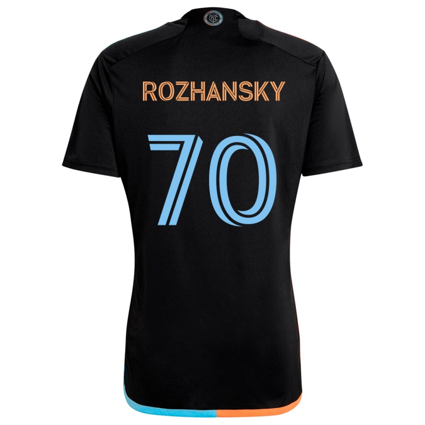 Lapset Jake Rozhansky #70 Musta Oranssi Sininen Vieraspaita 2024/25 Lyhythihainen Paita T-Paita