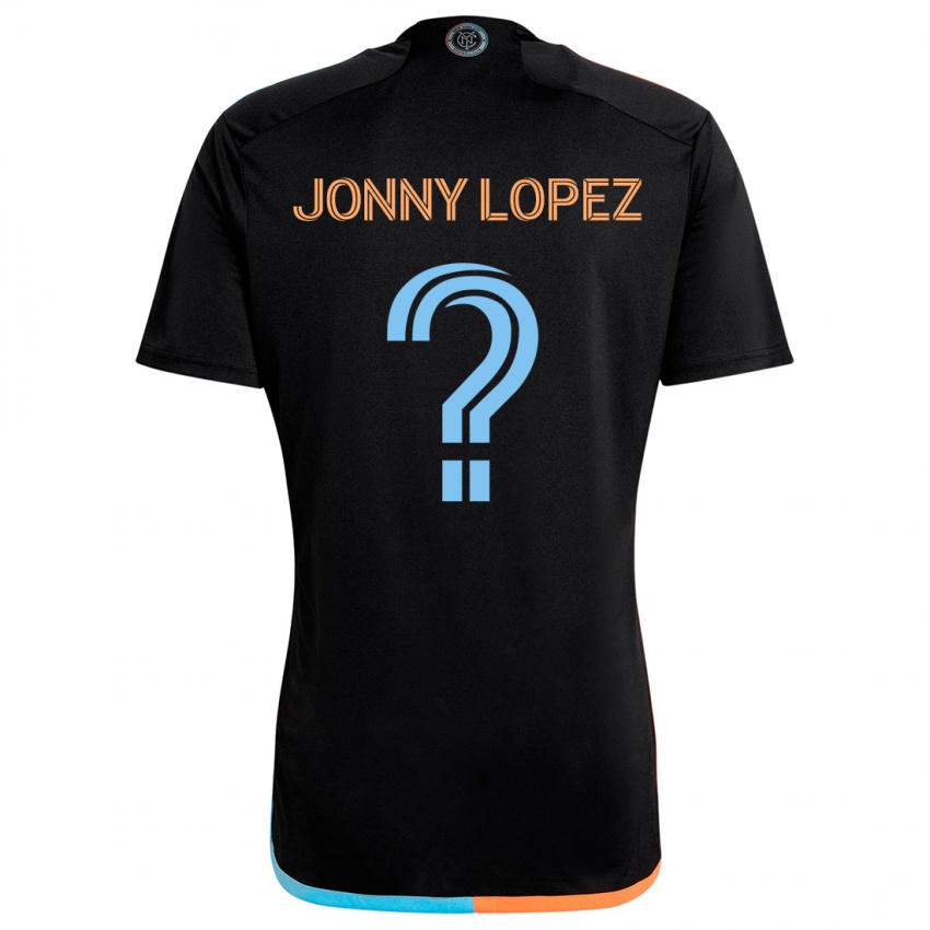 Lapset Jonny Lopez #0 Musta Oranssi Sininen Vieraspaita 2024/25 Lyhythihainen Paita T-Paita