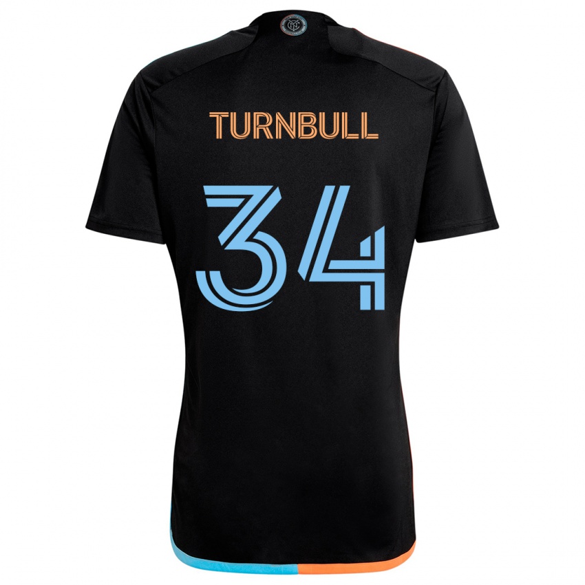 Lapset Stephen Turnbull #34 Musta Oranssi Sininen Vieraspaita 2024/25 Lyhythihainen Paita T-Paita