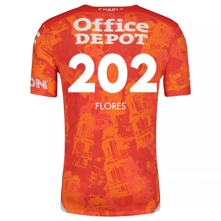 Lapset Luis Flores #202 Oranssi Valkoinen Vieraspaita 2024/25 Lyhythihainen Paita T-Paita