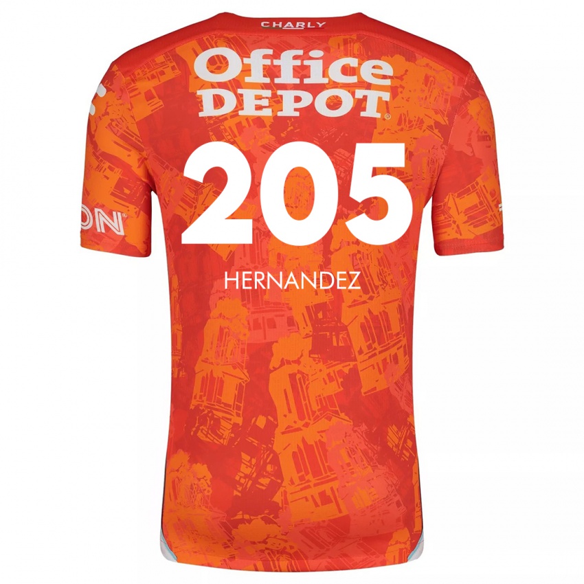 Lapset Sergio Hernández #205 Oranssi Valkoinen Vieraspaita 2024/25 Lyhythihainen Paita T-Paita