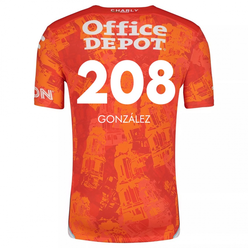 Lapset Osvaldo González #208 Oranssi Valkoinen Vieraspaita 2024/25 Lyhythihainen Paita T-Paita