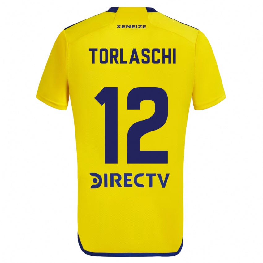 Lapset Lucas Torlaschi #12 Keltainen Sininen Vieraspaita 2024/25 Lyhythihainen Paita T-Paita