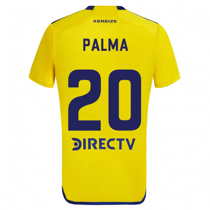 Lapset Lucas Palma #20 Keltainen Sininen Vieraspaita 2024/25 Lyhythihainen Paita T-Paita