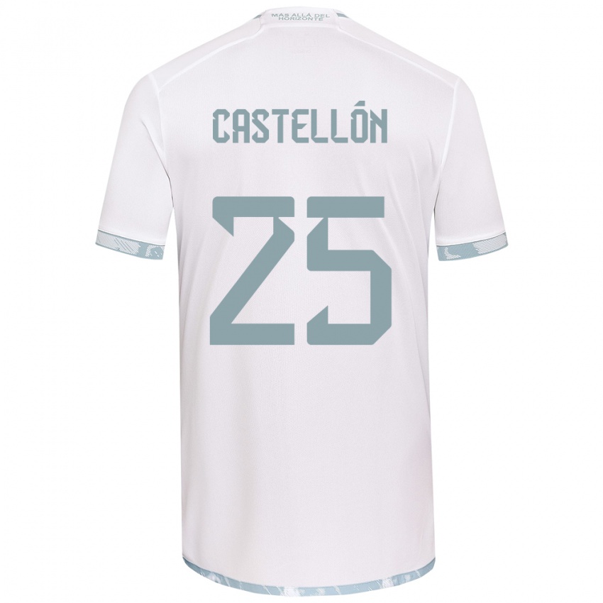 Lapset Gabriel Castellón #25 Valkoinen Harmaa Vieraspaita 2024/25 Lyhythihainen Paita T-Paita