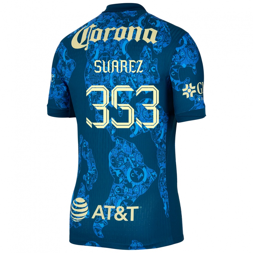 Lapset Irwin Suarez #353 Sininen Keltainen Vieraspaita 2024/25 Lyhythihainen Paita T-Paita