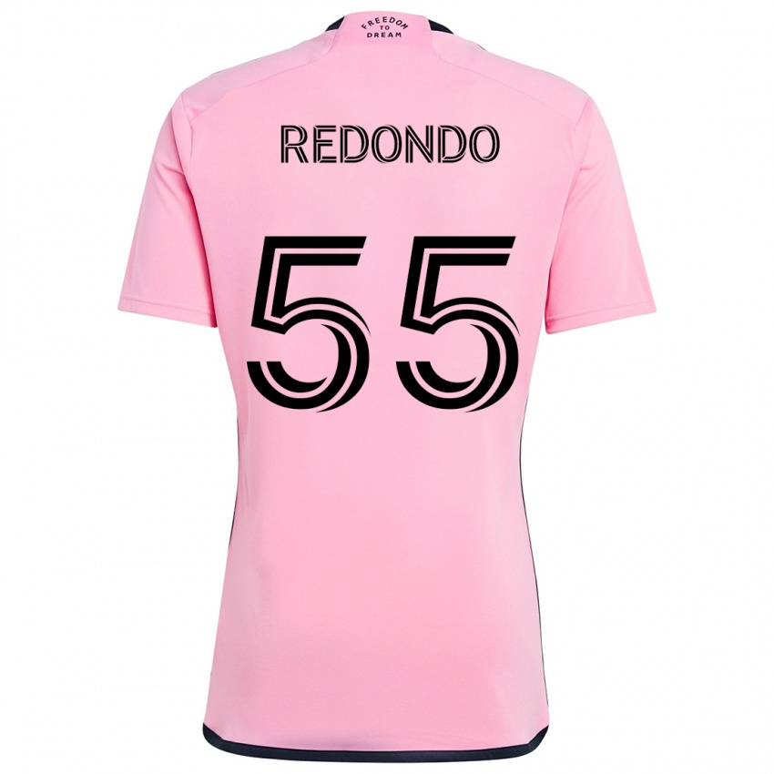 Miesten Federico Redondo #55 Vaaleanpunainen Kotipaita 2024/25 Lyhythihainen Paita T-Paita