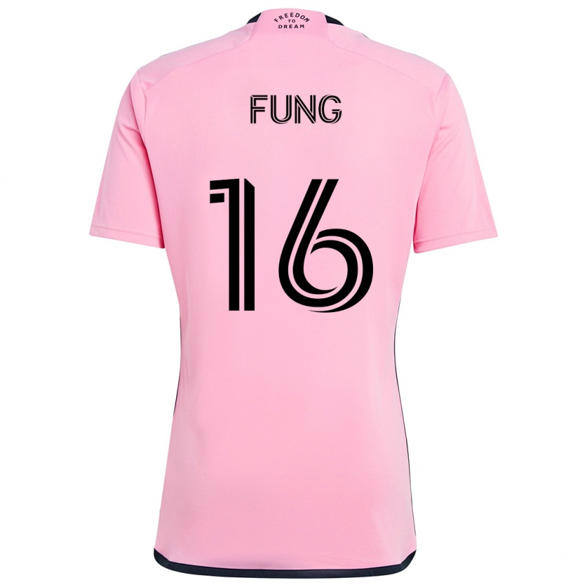 Miesten Victor Fung #16 Vaaleanpunainen Kotipaita 2024/25 Lyhythihainen Paita T-Paita