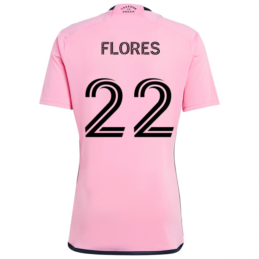 Miesten Alejandro Flores #22 Vaaleanpunainen Kotipaita 2024/25 Lyhythihainen Paita T-Paita