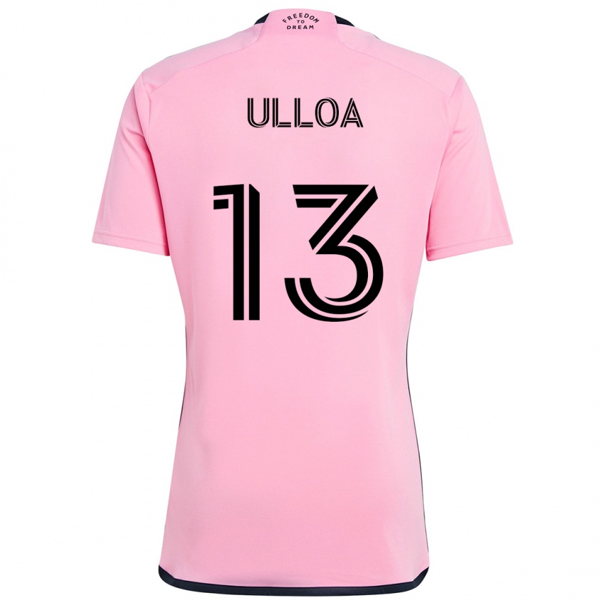 Miesten Víctor Ulloa #13 Vaaleanpunainen Kotipaita 2024/25 Lyhythihainen Paita T-Paita