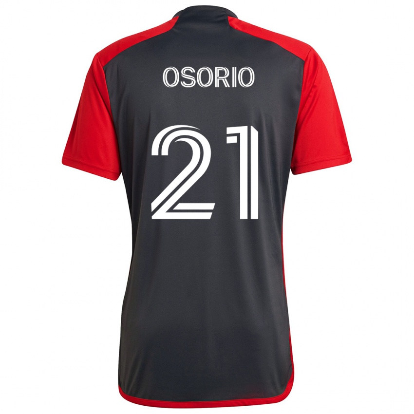 Miesten Jonathan Osorio #21 Harmaa Punainen Kotipaita 2024/25 Lyhythihainen Paita T-Paita