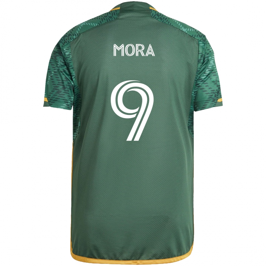 Miesten Felipe Mora #9 Vihreä Oranssi Kotipaita 2024/25 Lyhythihainen Paita T-Paita