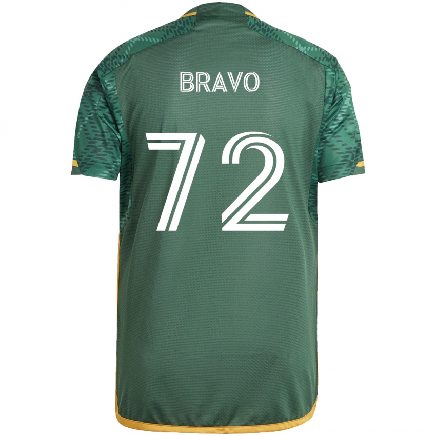 Miesten Julian Bravo #72 Vihreä Oranssi Kotipaita 2024/25 Lyhythihainen Paita T-Paita