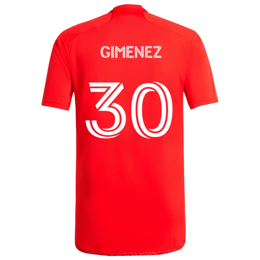 Miesten Gastón Giménez #30 Punainen Valkoinen Kotipaita 2024/25 Lyhythihainen Paita T-Paita