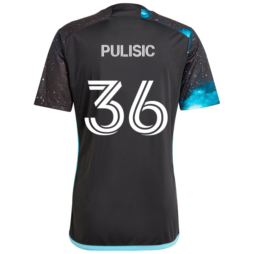 Miesten Will Pulisic #36 Musta Sininen Kotipaita 2024/25 Lyhythihainen Paita T-Paita