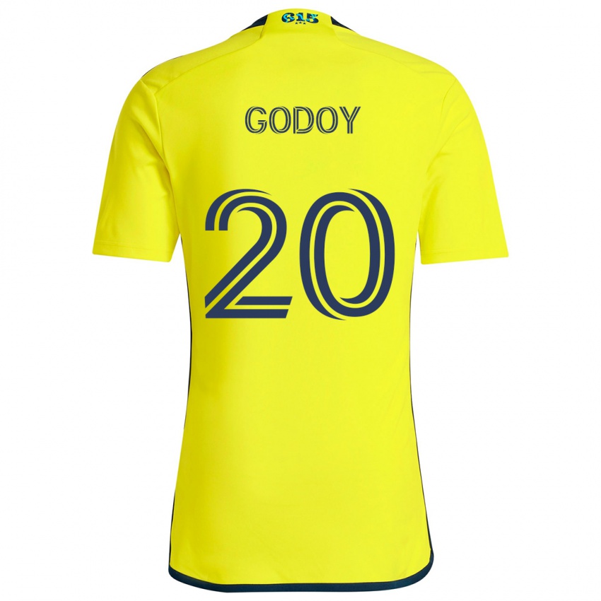 Miesten Aníbal Godoy #20 Keltainen Sininen Kotipaita 2024/25 Lyhythihainen Paita T-Paita