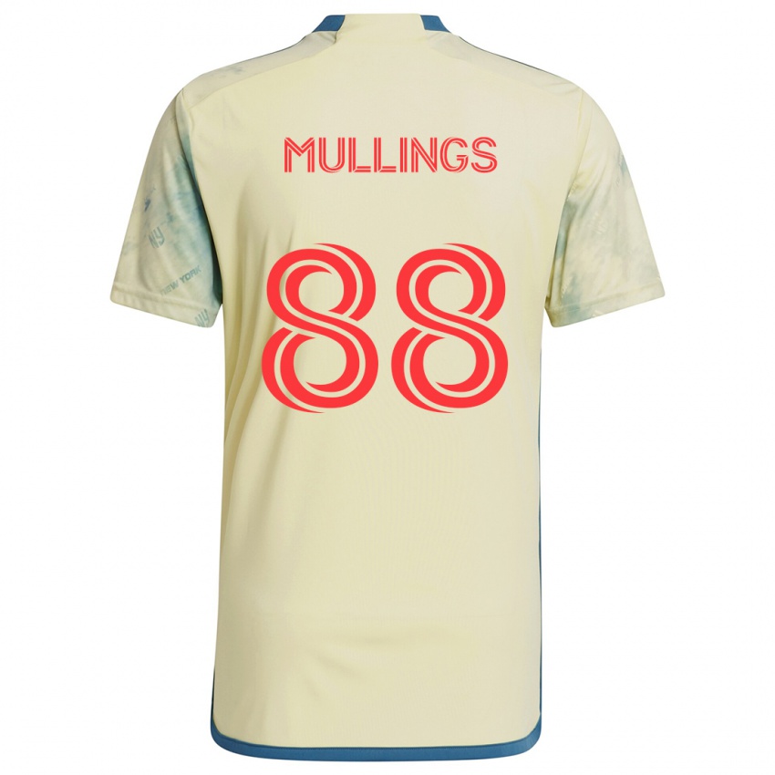 Miesten O'vonte Mullings #88 Keltainen Punainen Sininen Kotipaita 2024/25 Lyhythihainen Paita T-Paita