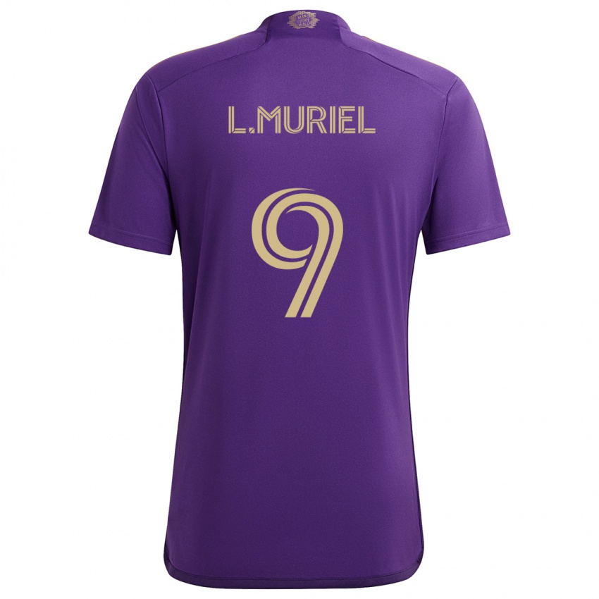 Miesten Luis Muriel #9 Violetti Keltainen Kotipaita 2024/25 Lyhythihainen Paita T-Paita