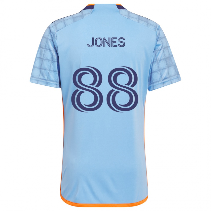 Miesten Malachi Jones #88 Sininen Oranssi Kotipaita 2024/25 Lyhythihainen Paita T-Paita