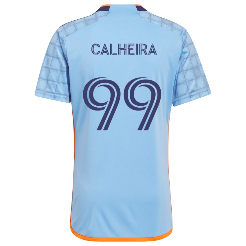 Miesten Taylor Calheira #99 Sininen Oranssi Kotipaita 2024/25 Lyhythihainen Paita T-Paita