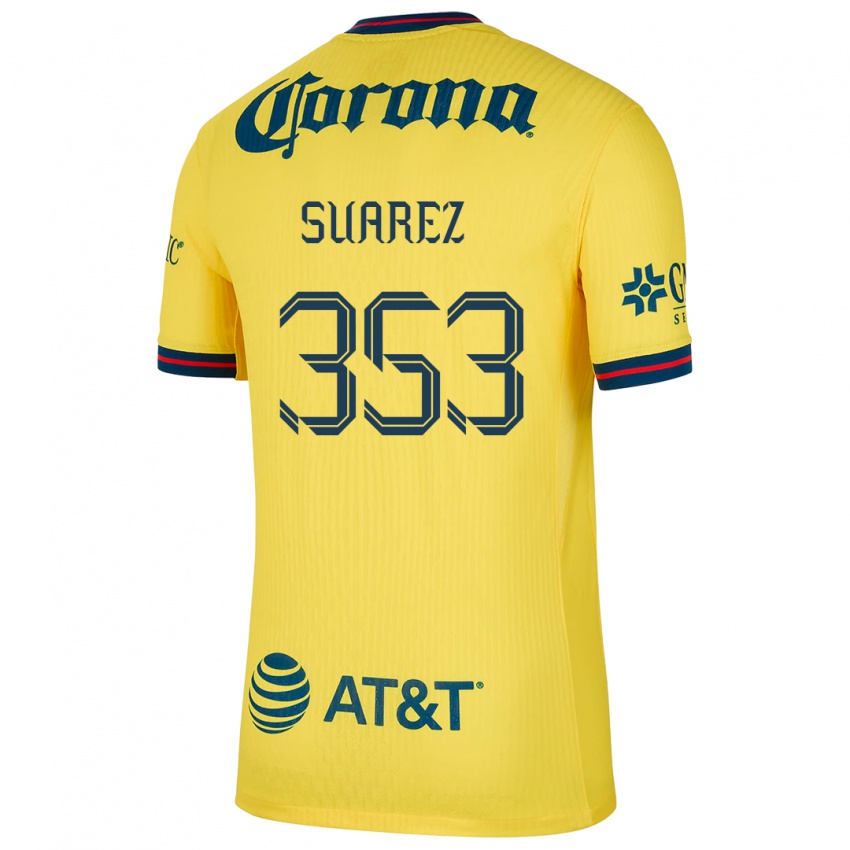 Miesten Irwin Suarez #353 Keltainen Sininen Kotipaita 2024/25 Lyhythihainen Paita T-Paita