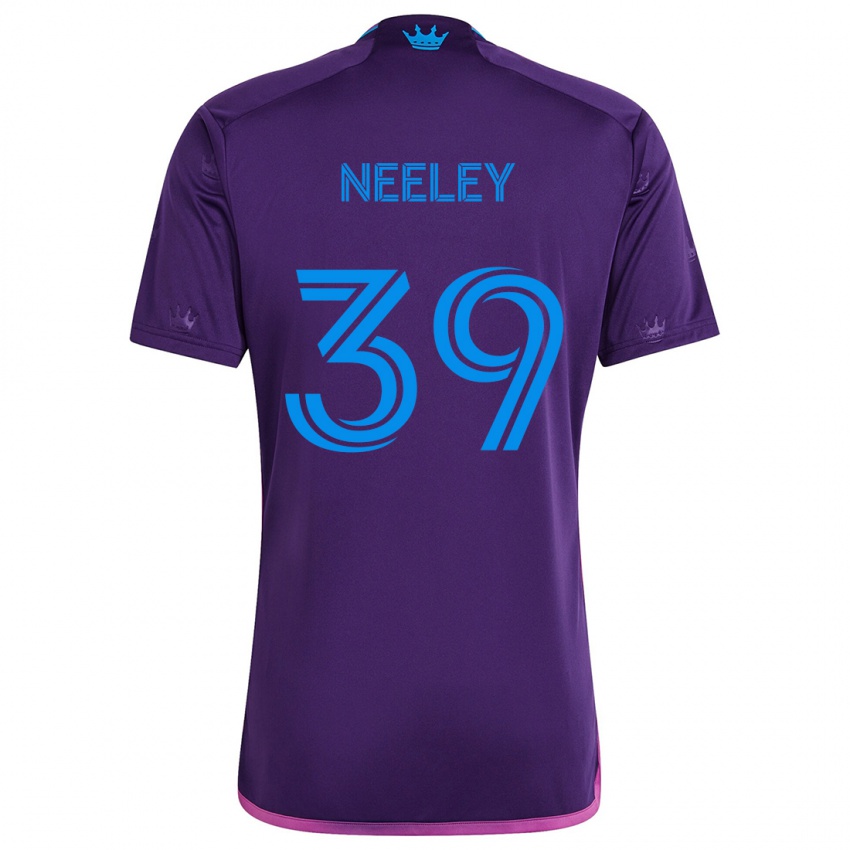 Miesten Jack Neeley #39 Purppura Sininen Vieraspaita 2024/25 Lyhythihainen Paita T-Paita