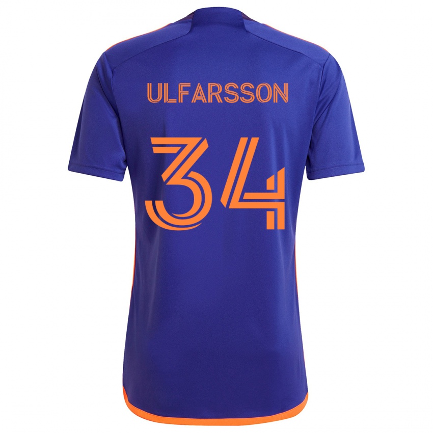 Miesten Thor Úlfarsson #34 Purppura Oranssi Vieraspaita 2024/25 Lyhythihainen Paita T-Paita